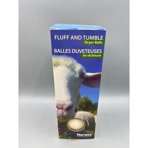 Norwex Fluff and Tumble Dryer Balls 100% New Zealand Wool Set of 3 Eco Friendly